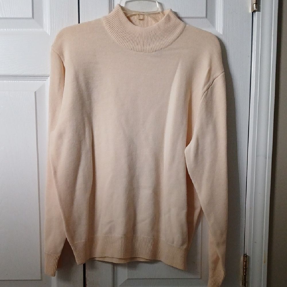 Liz Claiborne Collection  cream 100% merino wool sweater Sz XL NWT